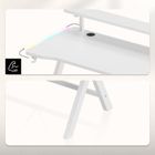 Huzaro, Hero 1.9, biurko gamingowe, białe, RGB, 120 cm