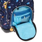 Kayokki, Plecak szkolny na kółkach i termiczny lunchbox, zestaw, granatowy, kosmos