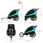 Kinderkraft, Nava, przyczepka rowerowa, wózek, hawaiian blue