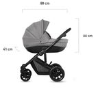 Kinderkraft, Prime Lite, wózek wielofunkcyjny 3w1, Grey