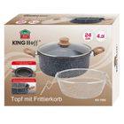 Kinghoff, garnek marmurowy z koszem do smażenia, 4l, kh-1985