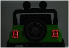 Lean Cars, Jeep Rubicon, pojazd na akumulator 4-4, DK-JWR556 4-200W 24V, zielony