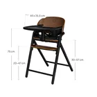 Lionelo, Celia, krzesełko do karmienia, black wood