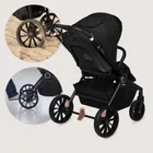 Lionelo, Mika Plus, wózek wielofunkcyjny 3w1, Black Onyx