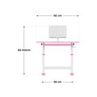 Mark Adler, Study 3.0 Pink, ergonomiczne biurko dla dziecka, 66 cm