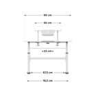 Mark Adler, Study 3.7 Grey, biurko dziecięce, regulowane