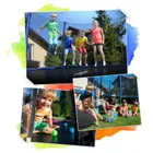 Neo-Sport, trampolina ogrodowa siatka wewnętrzna i drabinką, 252 cm
