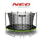 Neo-Sport, trampolina ogrodowa z siatką wewnętrzną i drabinką, 12ft/374 cm