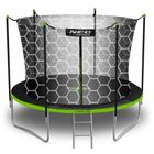 Neo-Sport, trampolina ogrodowa z siatką wewnętrzną i drabinką, 8ft/252 cm