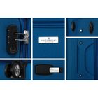 Peterson, lekka walizka, duża, niebiesko-czerwona, 78 cm