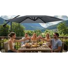 Plonos, parasol ogrodowy, składany, 6 segmentowy, z pokrowcem, 350 cm i lampkami, PL-882