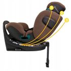 Sorino, Aurora, fotelik samochodowy z bazą, 360°, mocha, 40-150 cm