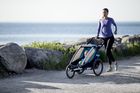 Thule, Chariot Sport 1, przyczepka rowerowa dla dziecka, zielono-niebieska