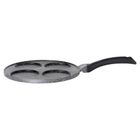 Vilde, Black Line, patelnia do jajek, granitowa, 4 otwory, 26 cm