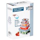 Vilde, pojemniki na żywność z pokrywką i uszczelką, 4 szt.