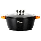 Vilde, Terruna Aroma, garnek ze szklaną pokrywką, granitowy, 28 cm, 5,8l