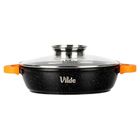 Vilde, Terruna Aroma, patelnia granitowa, ze szklaną pokrywką, głęboka, 28 cm, 3,3l
