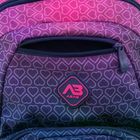 Abag, plecak szkolny, 3-komorowy, hexagon pink ombre