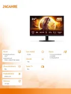 Aoc, monitor, 24G4HRE 23.8" Fast IPS 200Hz HDMIx2 DP