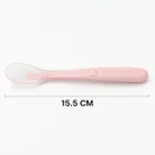 Bocioland, łyżeczka silikonowa, różowa