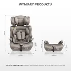 Caretero, Falcon, I-Size, fotelik samochodowy, navy, 76-150 cm