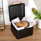 Excellent Houseware, chlebak metalowy, czarny