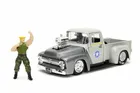 Jada Toys, Street Fighter, 1956 Ford Pick-up, model pojazdu z figurką, 1:24