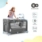 Kinderkraft, Joy, łóżeczko turystyczne z akcesoriami, szaro-niebieskie