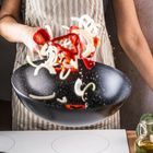 Kinghoff, wok z pokrywą, z powłoką marmurkową, 30 cm, kh-1984