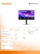 LG, monitor, 27G440A-B, 27", Ultra Gear FHD, 240Hz