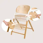 Lionelo, Celia, krzesełko do karmienia, white natural wood