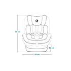 Lionelo, Izzy, fotelik samochodowy, Black Grey, 40-150 cm
