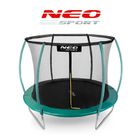 Neo-Sport, trampolina ogrodowa z siatką, profilowanymi słupkami i drabinką, 312 cm