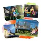 Neo-Sport, trampolina ogrodowa z siatką wewnętrzną i drabinką, 6ft/183 cm