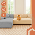 Ruhhy, pokrowiec na kanapę, beżowy, 145-185 cm