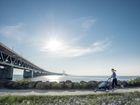 Thule, Chariot Sport 1, przyczepka rowerowa dla dziecka, zielono-niebieska