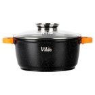 Vilde, Terruna Aroma, garnek ze szklaną pokrywką, granitowy, 24 cm, 4l