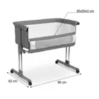 Caretero, Sleep2gether, łóżeczko dostawne, graphite