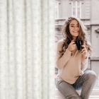 Eurofirany, zasłona zaciemniająca gotowa, Marigold. na taśmie, 140-300 cm, biały