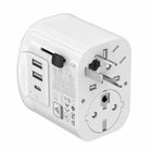 Gembird, adapter podróżny z uziemieniem, 15W, biały