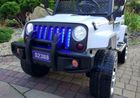 Lean Toys, Samochód Jeep, pojazd na akumulator, biały