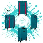 Peterson, walizka kabinowa, turkusowo-różowa, 58 cm