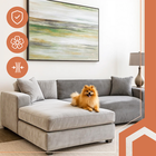 Ruhhy, pokrowiec na kanapę, cimnoszary, 145-185 cm