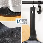 Vilde, Black Line, patelnia do jajek granitowa, 7 otworów, 26 cm