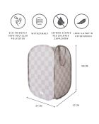 3 Sprouts, Pop-up, Checkerboard, kosz na pranie i zabawki, beige