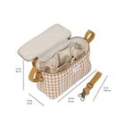 3 Sprouts, Quilted Gingham, organizer do wózka, mustard