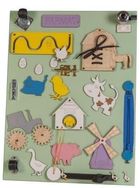 3TOYMS, tablica manipulacyjna, rozkładana, farma, 50-37.5 cm