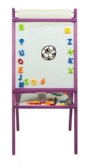 3toysm, tablica z rolką papieru, dwustronna, jasnofioletowa