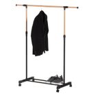 4living, Cascia, mobilny wieszak na ubrania, metalowy, 43-145-160 cm