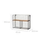 4living, metalowa półka biurowa, 45-15.5-35.5 cm